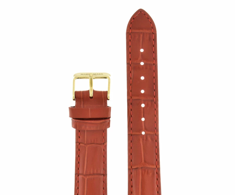 Ремешки maknamara 18 мм croco красн зол заст МР-18085