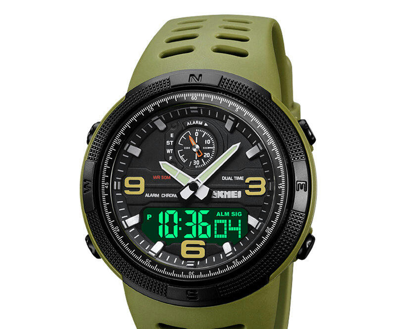 Наручные часы skmei 1655agbk army green-black