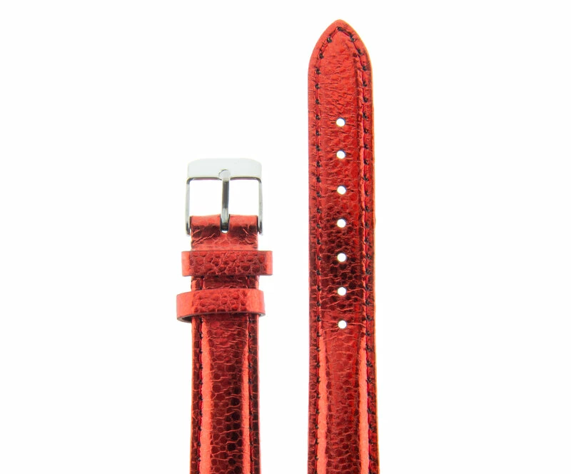 Ремешки maknamara 16 мм красн блеск сер заст mp-16082