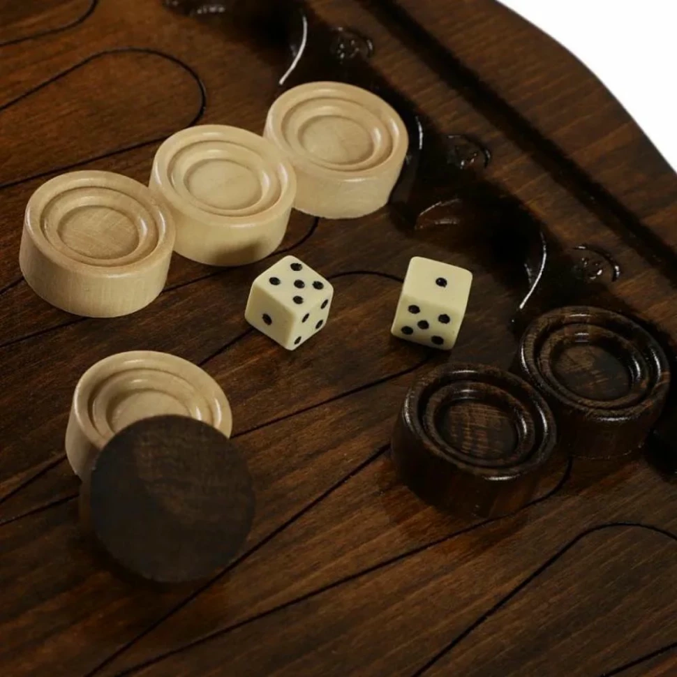 Нарды резные "Бесконечность 2" 50, Haleyan