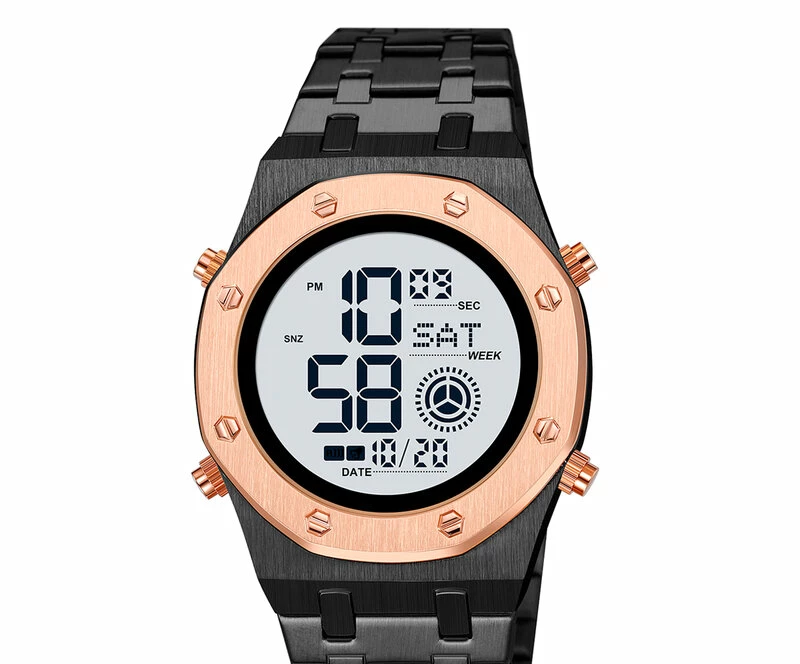 Наручные часы skmei 2073bkrgwt black/rose gold-white