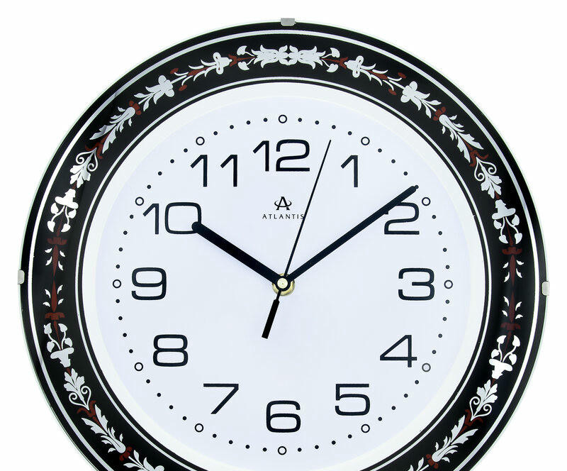 Настенные часы atlantis tld-35075b black