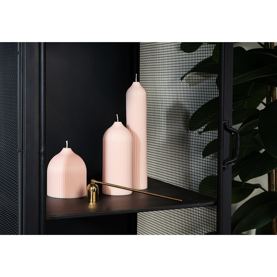Свеча декоративная бежево-розового цвета из коллекции edge, 25,5 см