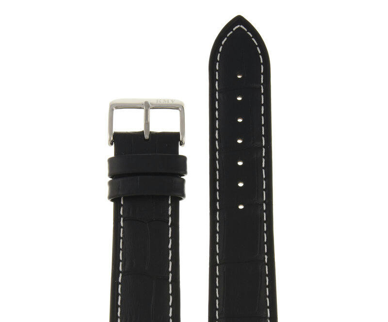 Ремешки "kmv" s-14, 22 р-р, чер. с бел. строчкой, l