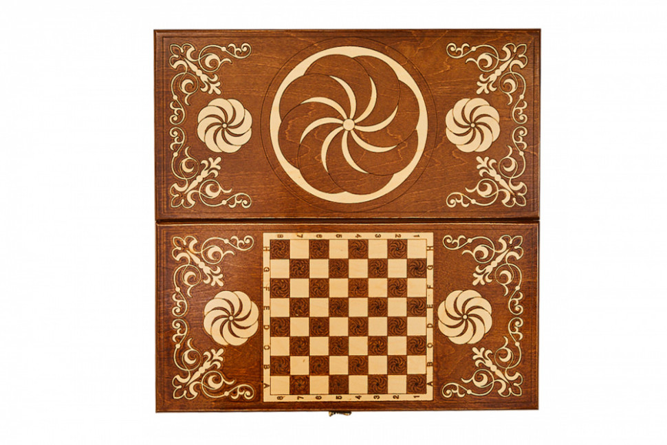 Нарды резные "Бесконечность 3" 60, Haleyan