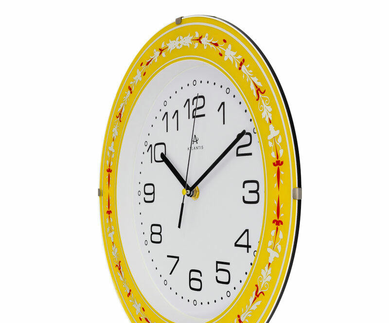 Настенные часы atlantis tld-35075b yellow