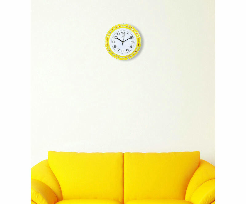 Настенные часы atlantis tld-35075b yellow