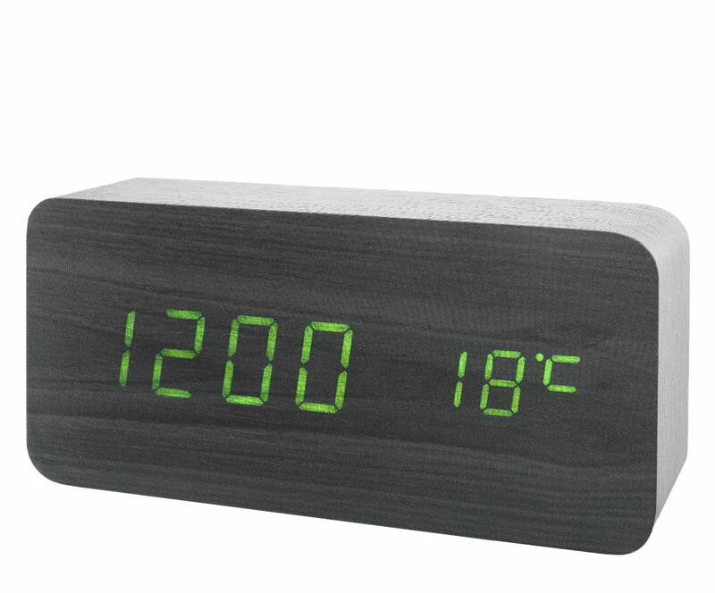 Сетевые часы vst862-4 зел.цифры (чер)+usb кабель (без адаптера)