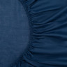 Простыня на резинке темно-синего цвета из коллекции essential, 180х200х30 см