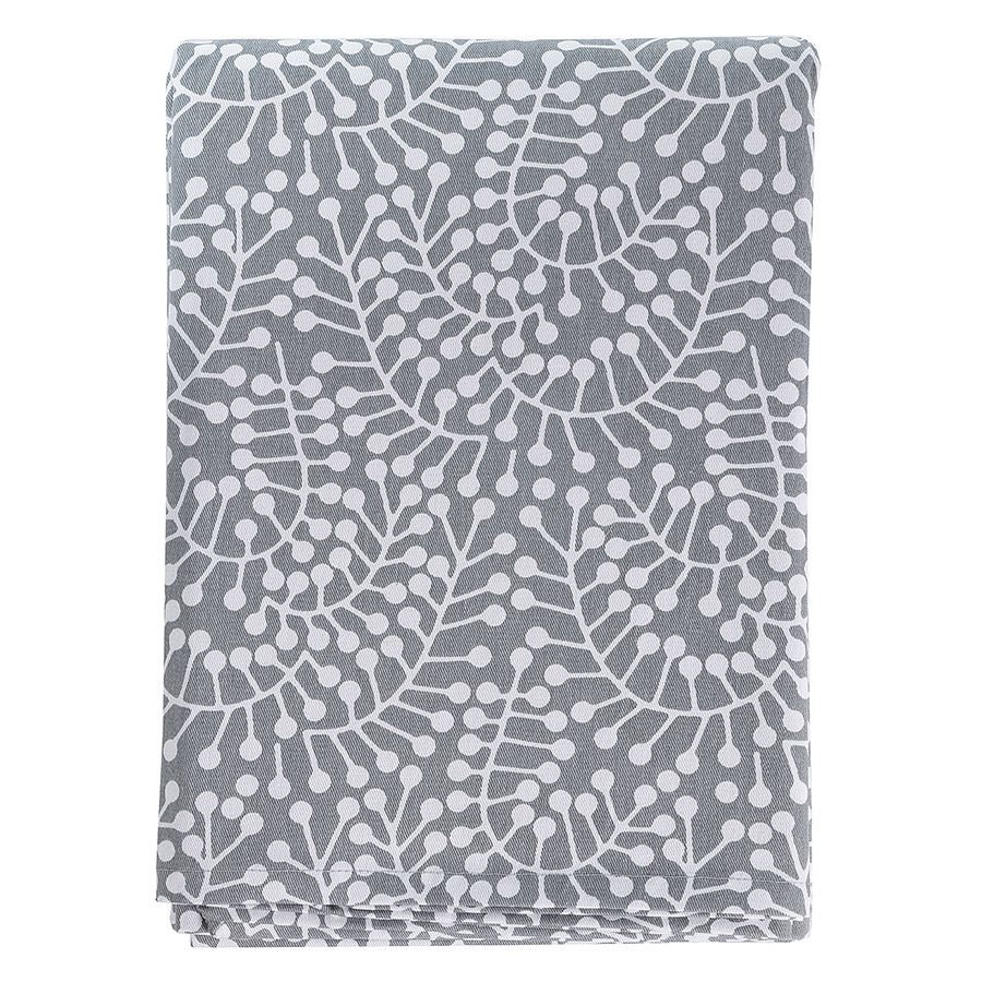 Скатерть серого цвета с принтом Спелая Смородина из коллекции scandinavian touch, 170х170 см