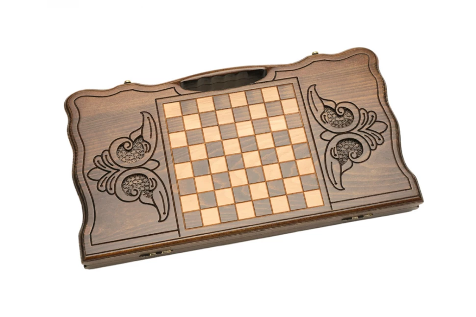 Нарды резные "Лошадь" с ручкой 50, Haleyan