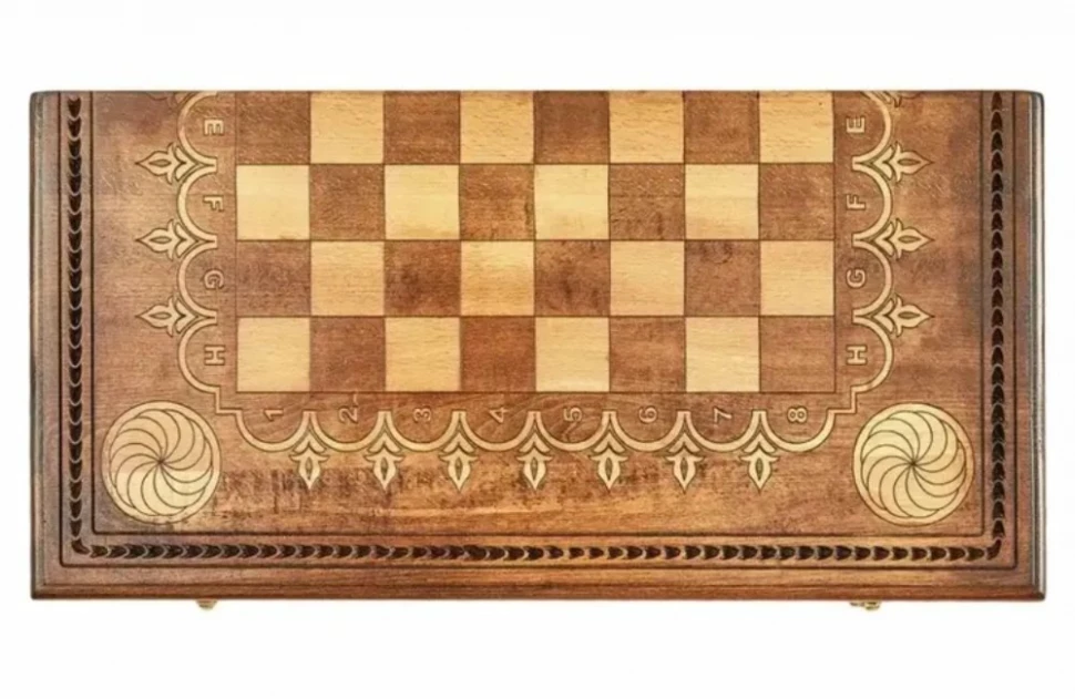 Шахматы + нарды резные "Бесконечность" 50, Mkhitaryan