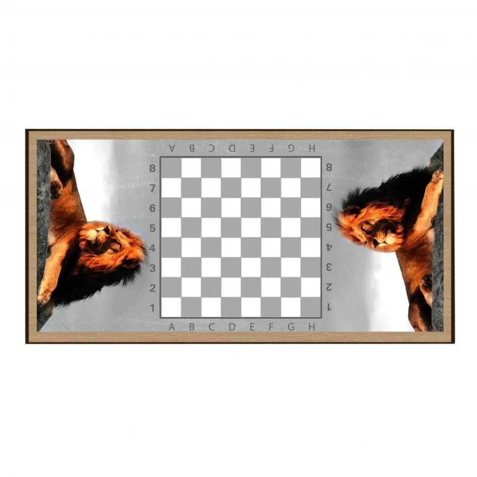 Нарды + Шашки Сирия Лев в Саванне средние (Россия, дерево, 50 см), Partida