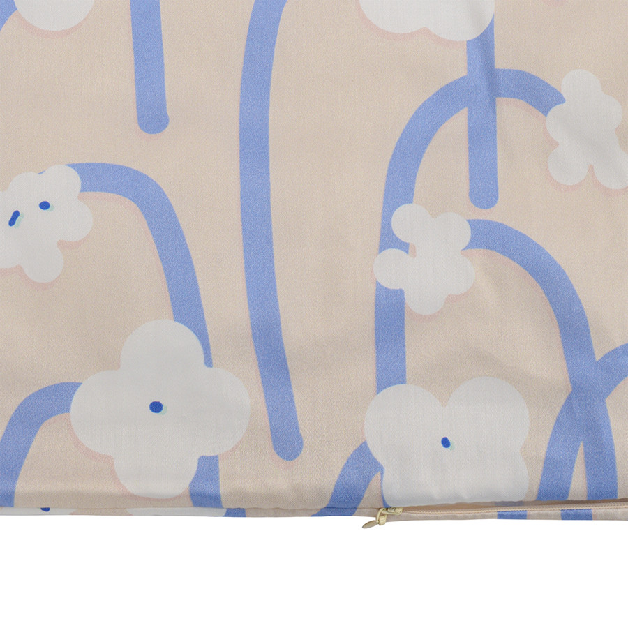 Комплект постельного белья сиреневого цвета с принтом Полярный цветок из коллекции scandinavian touch, 150х200 см