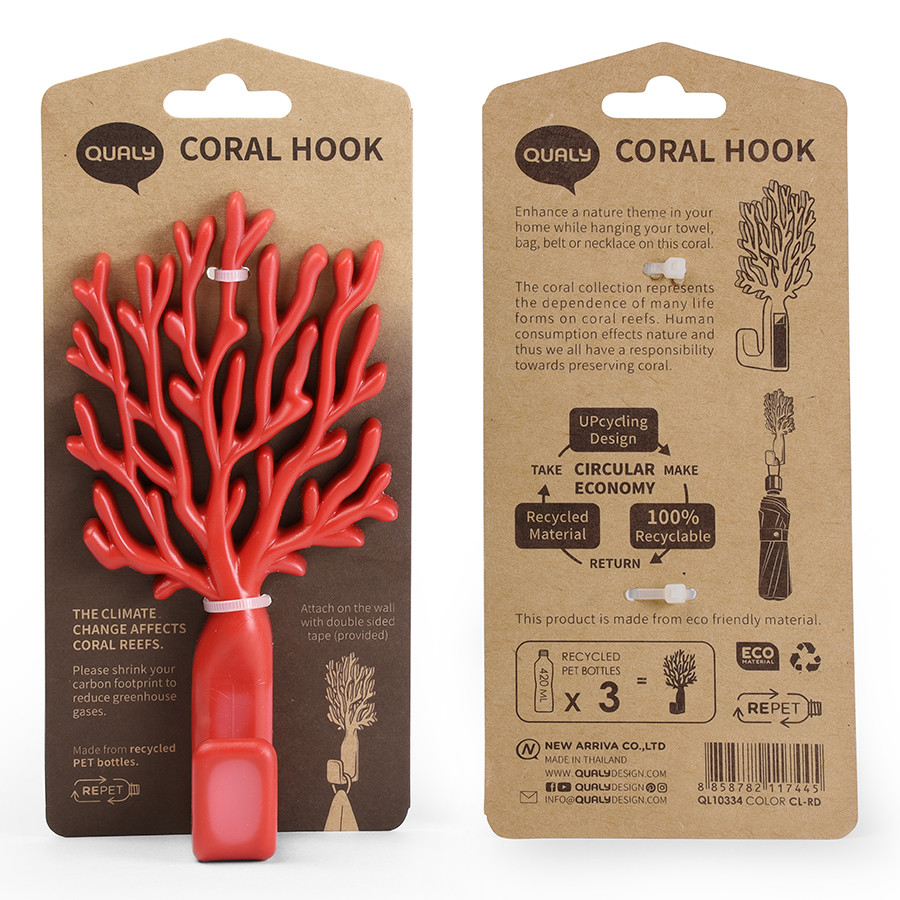 Крючок coral, красный
