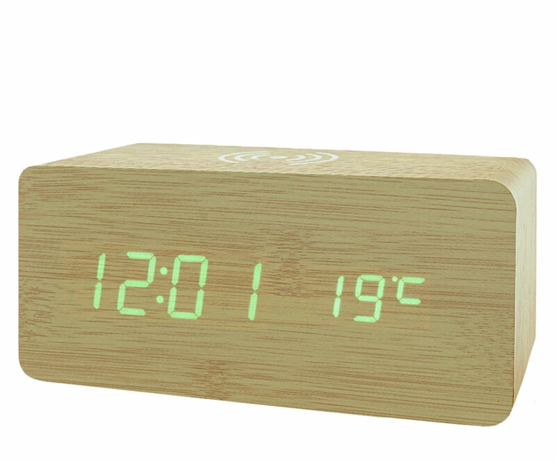 Сетевые часы vst889-4 зел цифры (бел) + usb (без адаптера)