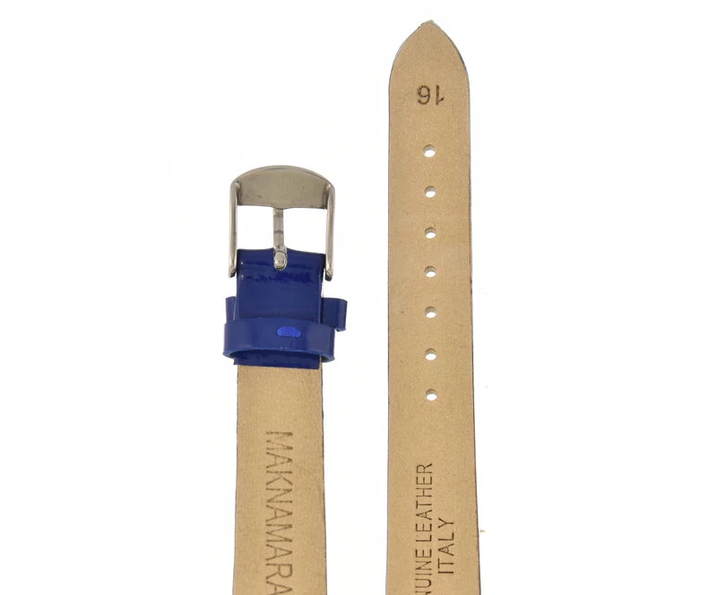 Ремешки maknamara 16 мм син лак сер заст mp-16095