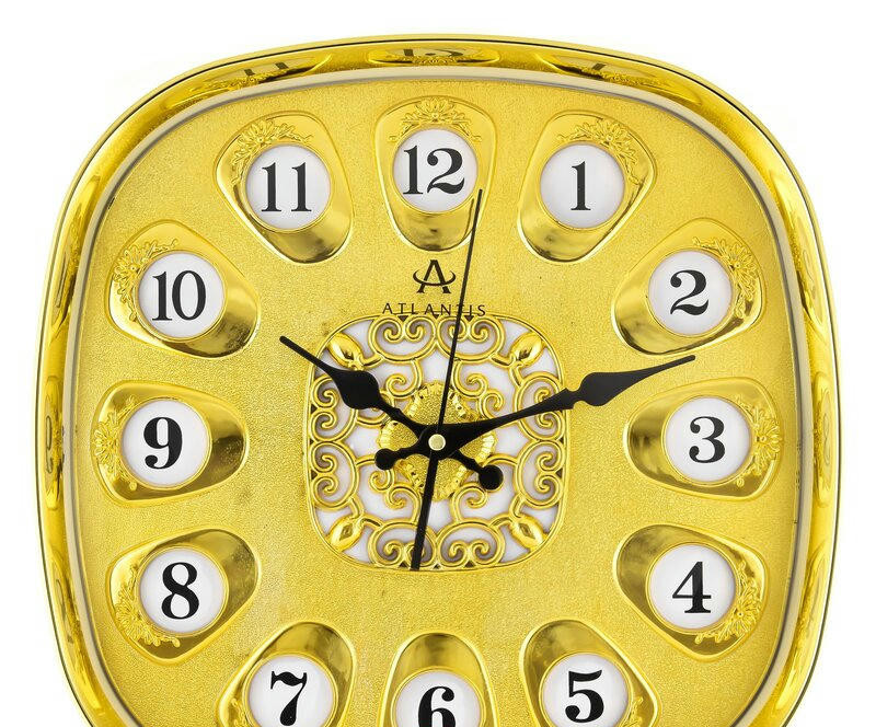 Настенные часы atlantis d627j gold
