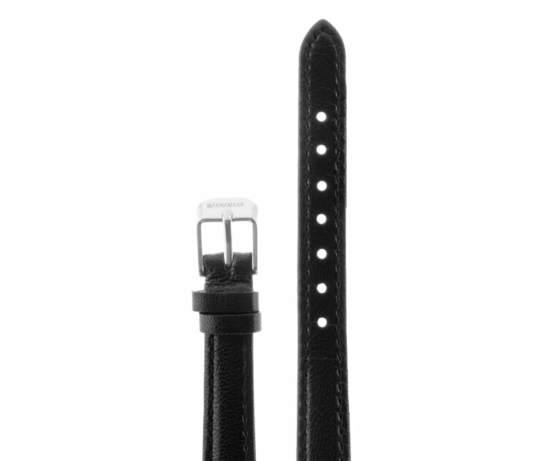 Ремешки maknamara 12 мм чер гладкий сер заст mp-12015