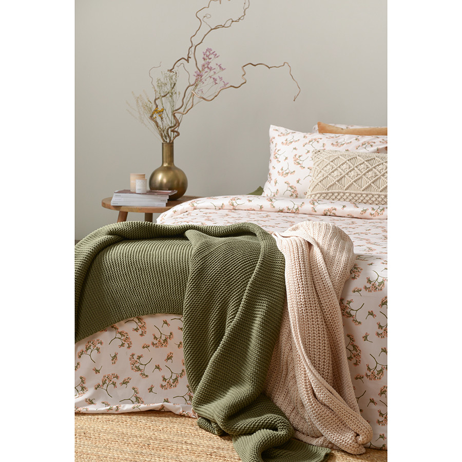 Комплект постельного белья из сатина с принтом "Степное цветение" из коллекции prairie, 200х220 см