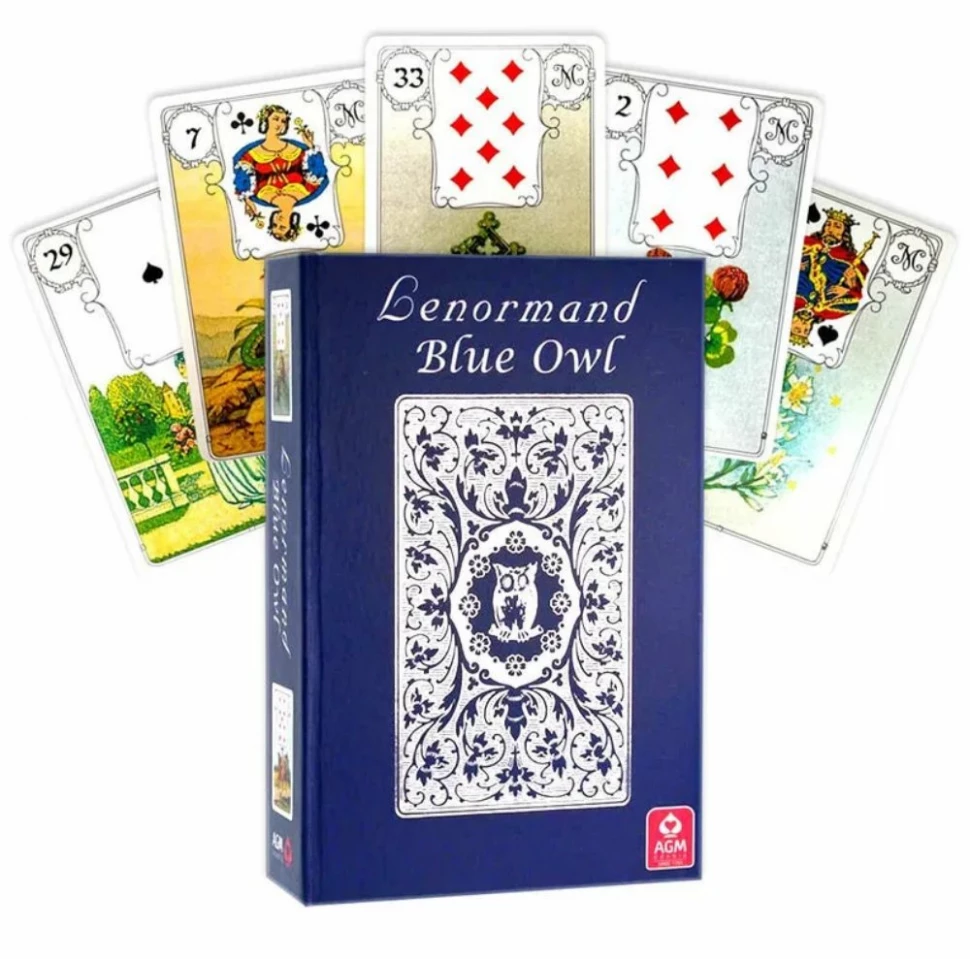 Карты Таро "Mille Lenormand Blue Owl Premium Edition" / Колода Ленорман Синяя Сова Премиум Издание