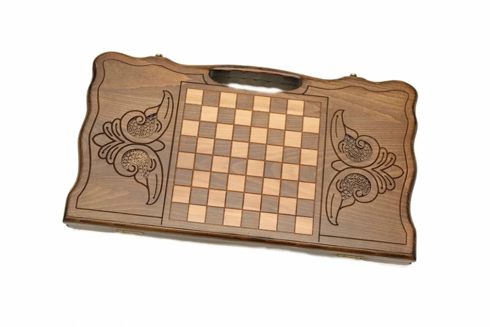 Нарды резные "Орел" с ручкой 50, Haleyan