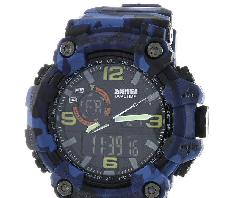 Наручные часы skmei 1520cmbu camouflage blue