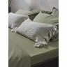 Комплект постельного белья из сатина цвета шалфея с брашинг-эффектом из коллекции essential, 150х200 см
