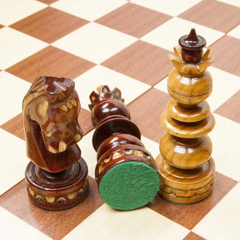 Шахматы "Византийские" 58 см маркетри, Madon (деревянные, Польша)