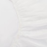 Простыня на резинке из сатина белого цвета из коллекции essential, 160х200х30 см