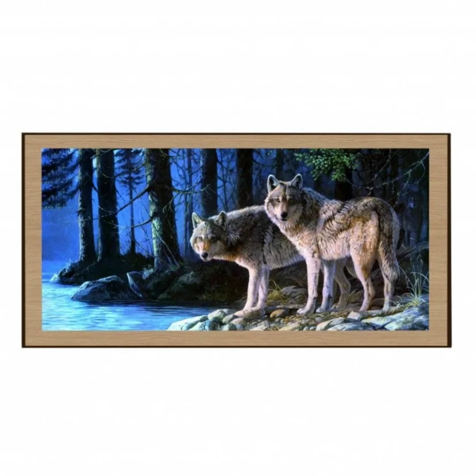 Нарды + Шашки Сирия Волки в лесу большие (Россия, дерево, 60 см), Partida