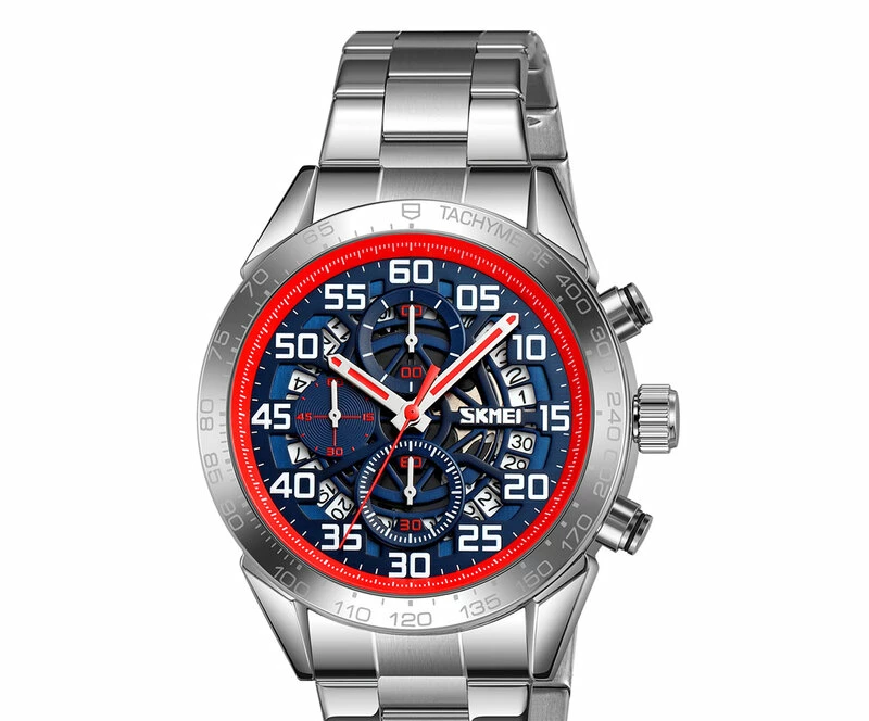 Наручные часы skmei 9338sibu silver/blue