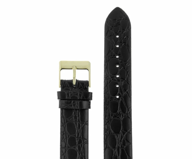 Ремешки velengton 18 чер croco зол заст