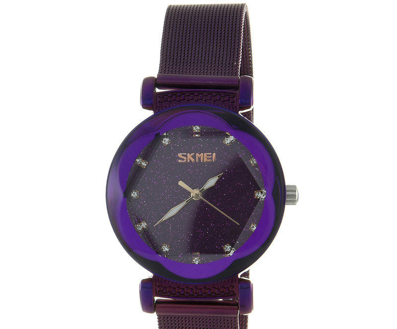 Skmei 9188SPL purple steel belt