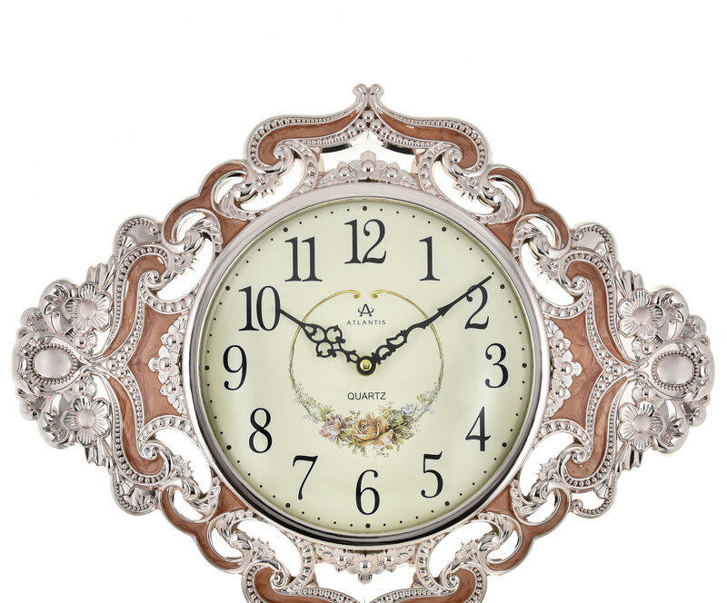 Настенные часы atlantis tld-35202 gold/brown