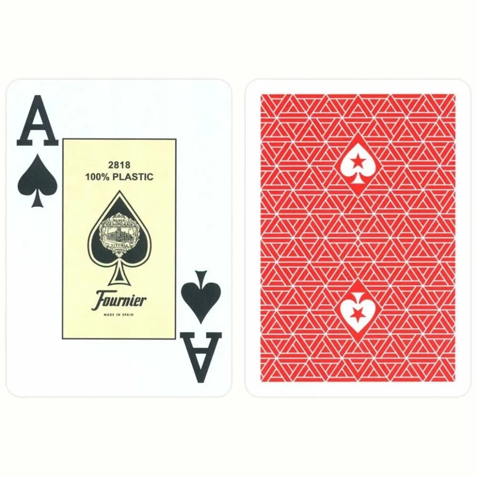 Карты для покера "Fournier EPT red" 100% пластик, Испания
