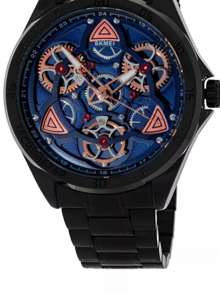 Наручные часы skmei 1678bkbu blue( black belt)