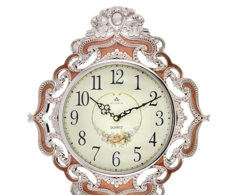 Настенные часы atlantis tld-35203 gold/brown