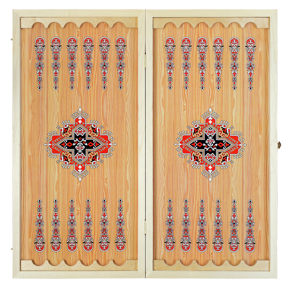 Нарды + Шашки Сирия Волки в лесу средние (Россия, дерево, 50 см), Partida