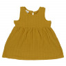 Платье без рукава из хлопкового муслина горчичного цвета из коллекции essential 12-18m