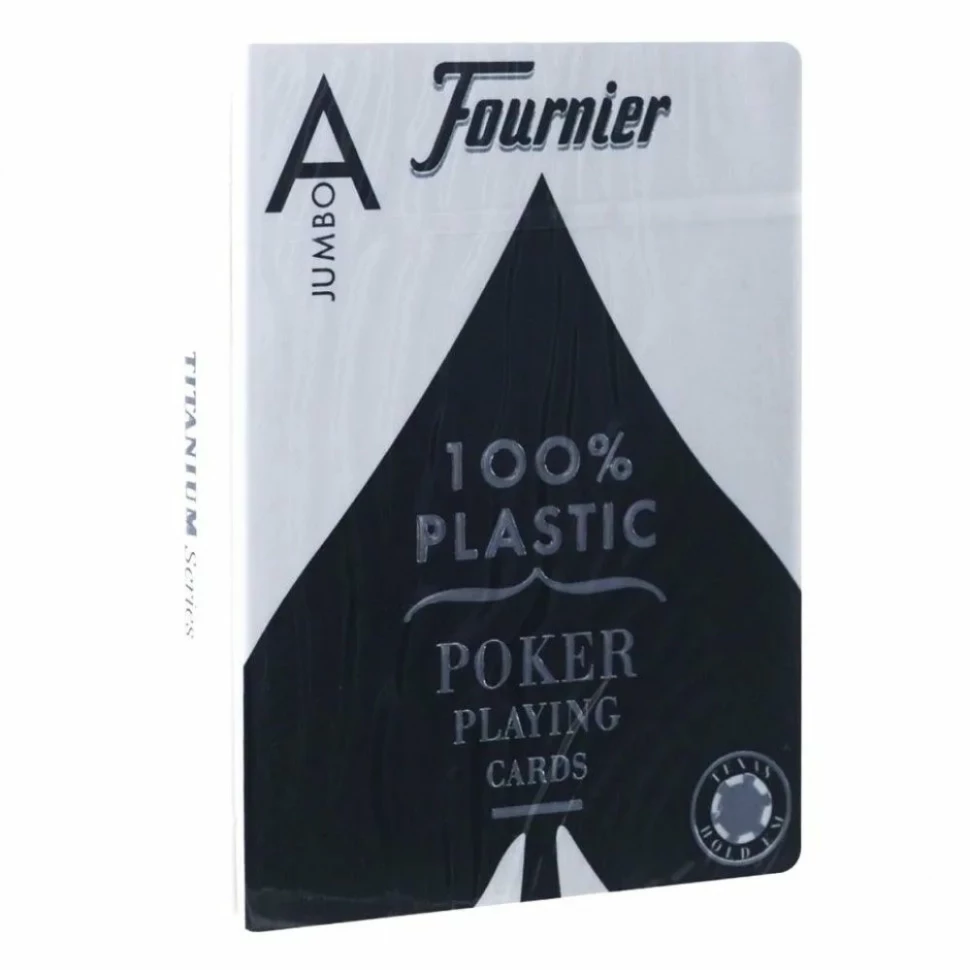 Карты "Fournier no. 2800 jumbo index blue" 100% пластик