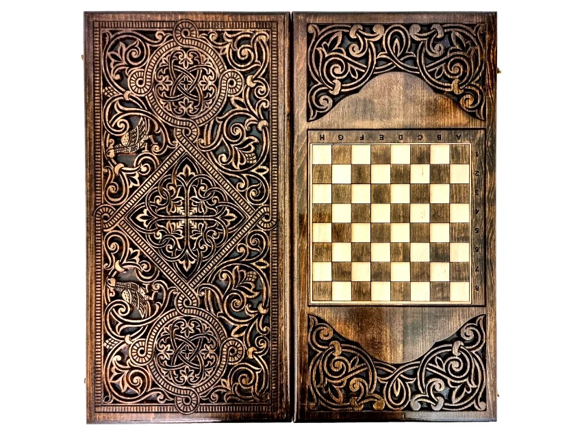 Нарды резные "Армянский узор 8" 60, Ustyan