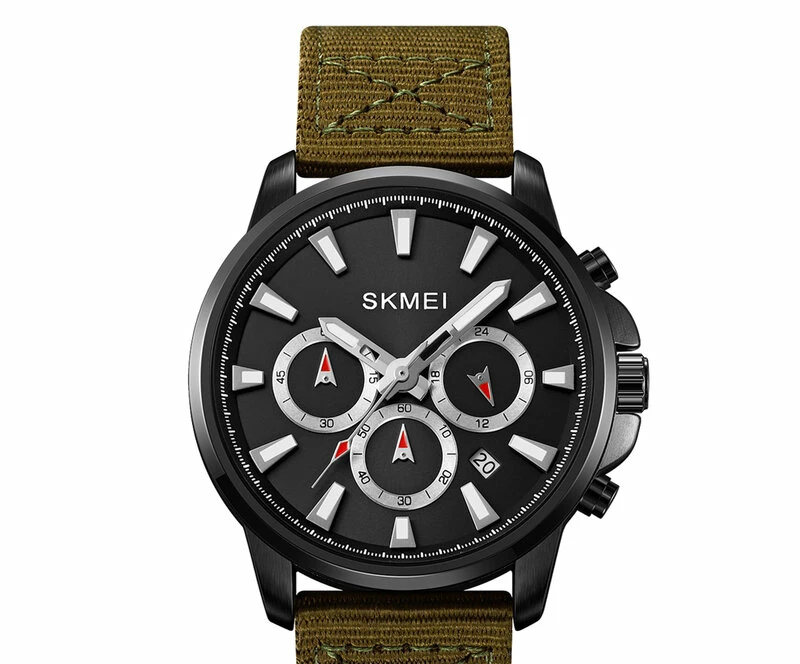 Наручные часы skmei 2071fbbkbk black/black-fabrick+leather