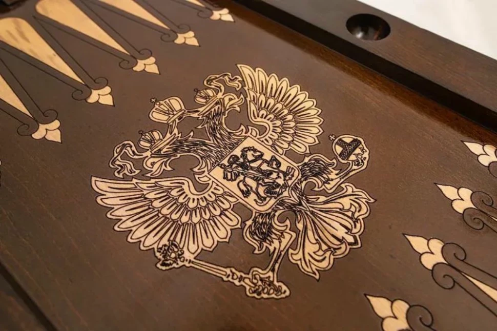 Нарды резные "Герб РФ 1", Simonyan