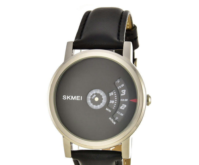 Наручные часы skmei 1260lsibk silver/black leather belt