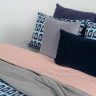 Комплект постельного белья двусторонний из сатина розового и голубого цветов с принтом blossom time из коллекции cuts&pieces