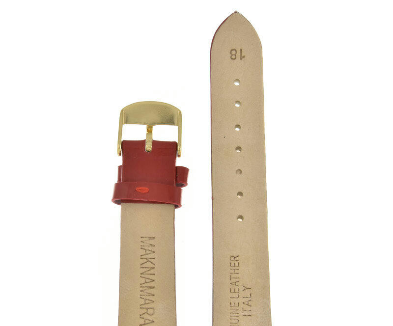 Ремешки maknamara 18 мм алый лак зол заст