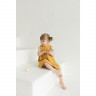Платье без рукава из хлопкового муслина горчичного цвета из коллекции essential 4-5y