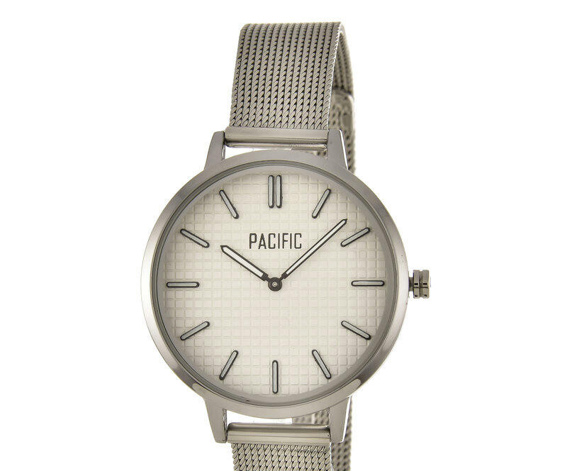 Наручные часы pacific x6198-2 корп-хром циф-бел/чер сетка