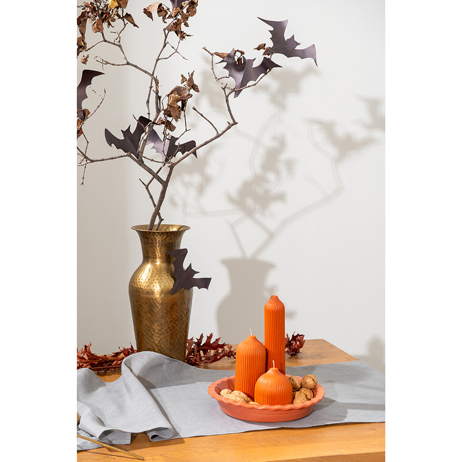 Свеча декоративная оранжевого цвета из коллекции edge, 10,5см